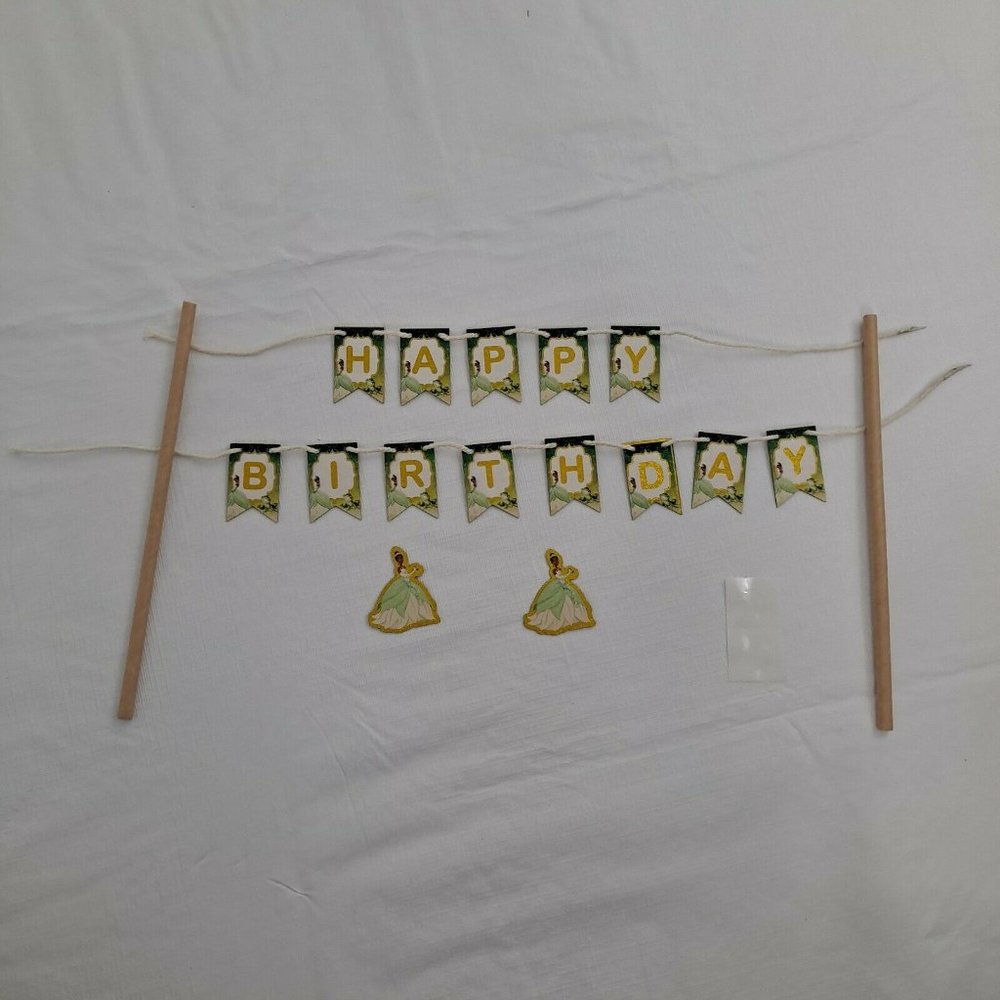 Happy Birthday Bunting Cake Topper Princess And The Frog Disney